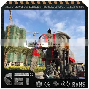 Walking Animatronic Elephant Riding Mechanical Elephant for Commercial Exhibition thumbnail-2