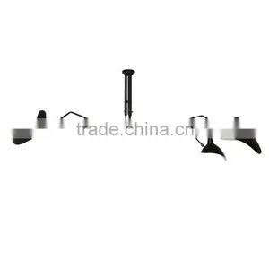 Replica Serge Mouille Three Curved Arms Ceiling Lamp Chandelier thumbnail-3