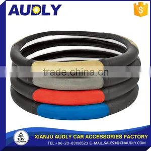 Best Sales OEM 13 Inch Leather Design Your Steering Wheel Cover Supplier's Choice thumbnail-1