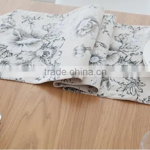 Hot Sale Cotton Linen Canvas Fabric Wedding Table Runner With Printed Pattern thumbnail-6
