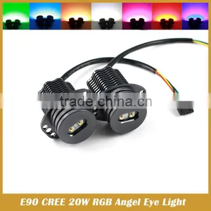 E90 20W RGB Remote Multi-Color LED Angel Eyes Kit for E90 2006-2008 E60 thumbnail-1