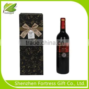 Custom Printed Paper Wine Box With Ribbon thumbnail-1