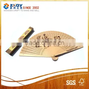 Gift Use Wood Fan Handmade Craft Product Wooden Fan thumbnail-1