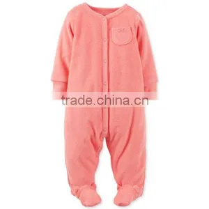 China Online Shopping 100% Cotton Infant Baby Girls Casual Long Sleeve Coverall Romper thumbnail-2