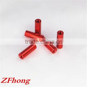 High Quality m2 M2.5 m3 M3.5 m4 Red Color Anodized Round Aluminum Standoff Spacer in Airplane Model thumbnail-2