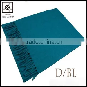 2015 Solid Color 100% Wool Scarf With Fringe thumbnail-3