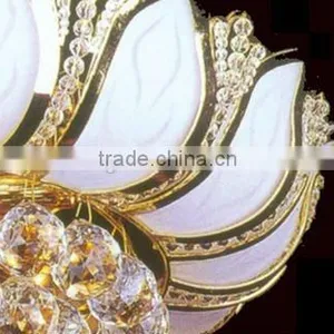 White Glass Pendant Lamp Crystal Ball Chandelier Lighting thumbnail-3