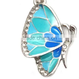18K White Gold Plated Enamel Enthusiastic Coloring Butterfly Jewelry Sets thumbnail-4