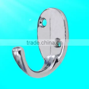 Fashion Style Chrome Finish Wall Mounted Single Hook Bathroom Decorated Clothing Hook thumbnail-3