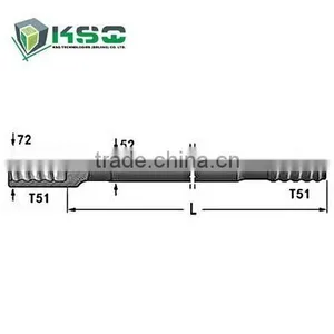 High Strength Self Drilling Threaded Drill Rod T51 21.5mm 6 Inch thumbnail-4