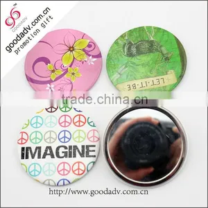 Top Quality Fashion Promotional Round Metal Pocket Mirror thumbnail-3