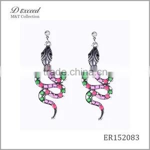 2016 Hot New Designs Vintage Jewellery Earrings Bohemian Style Snake Gold Plating Drop Earrings thumbnail-6