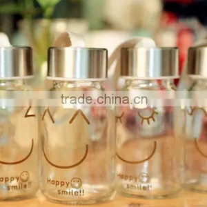 Pattern Colored Glass Drinking Bottles With ScrewMetal Lids thumbnail-4