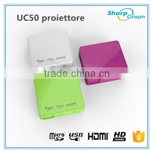 In Stock!!! 2016 UNIC Mini DLP Laser HDMI 3D Polarized Projector UC50 Outside Movie Projectors thumbnail-1