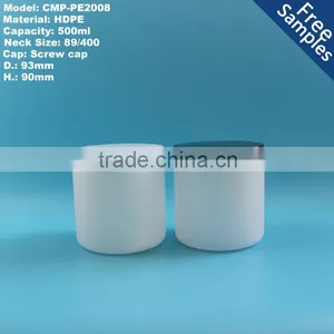 500ml Large Wide Mouth HDPE PE Plastic Jar Container for Cosmetic Packaging thumbnail-1