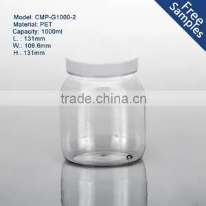 New Plastic Product Cheap 1L Plastic PET Jar Cans With Good Quality thumbnail-1