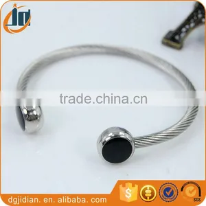 Wholesale Stailess Steel Cuff Bangle Bracelets,steel Rope Bangles thumbnail-4
