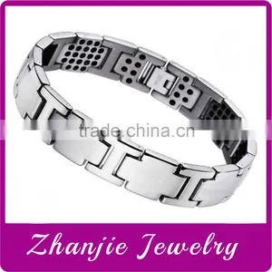Hot Selling Mens Jewelry Tungsten Energy Healthy Stainless Steel Magnetic Watch Bracelet Made in China thumbnail-1