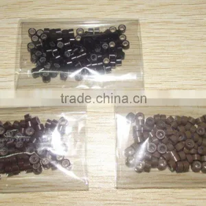 Silicone Hair Extension Beads Hair Crimp Beads 100pcs/pack thumbnail-1