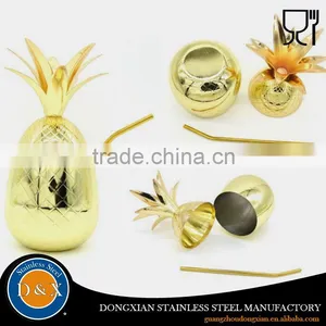 China Custom Design Stainless Steel Copper Pineapple Cup Quality Choice thumbnail-5