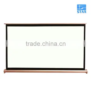 Golden Pink Portable Mini Projector Screen Table Roll up HD 3D Screen for Business Presentation Small Team Meeting 30" 40" 50" thumbnail-1