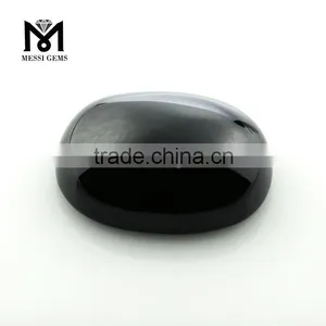 Smooth Stones Oval 12 x 16 mm Flat Back Black Spinel thumbnail-1