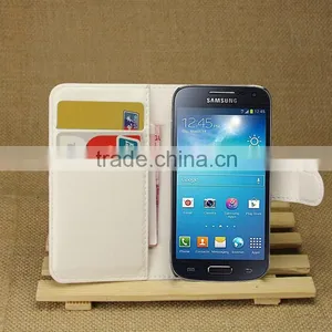 High Quality Leather Folio Flip Case Cover With Wallet and Card Slot for Samsung GALAXY S4 Mini I9190 thumbnail-4