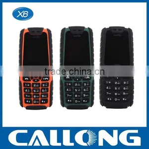 Waterproof Dustproof Shockproof Xiaocai x6 Mobile Phone MTK6250D 5000mAh Power Bank Flashlight 0.3MP Camera Bluetooth FM thumbnail-1