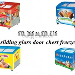 235L 325L Commercial Display Freezer Glass Door Chest Freezer thumbnail-6