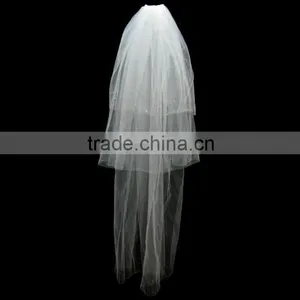 High Quality Tulle Beaded Popular Bridal Veils thumbnail-3