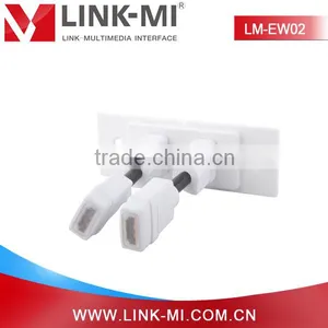 LINK-MI LM-EW02 Dual Port Home Theater HDMI Keystone Wall Plate Best Buy thumbnail-3