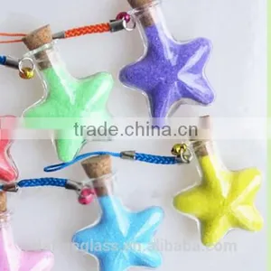 Star Shape Glass Vials Mini Message in Small Glass Bottles With Cork thumbnail-1