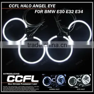 E30 E32 E34 CCFL Angel Eyes for BMW 4rings 120mm Car Headlight With White,blue,red,yellow,green,purple and Orange Color thumbnail-1