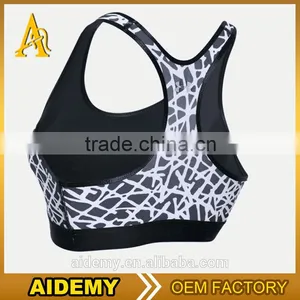 Nylon Spandex Bras Dry Fit Womens Gym Wear Sexy Yoga Bra Wholesale Sports Bra thumbnail-3