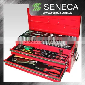 113pcs 3 Drawer Chest Hand Tools Set thumbnail-1