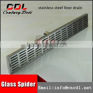 304 316 Stainless Steel Bathroom Tile Insert Linear Shower Drain thumbnail-1
