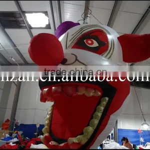 Giant Hanging Inflatable Clown Head for Halloween thumbnail-2