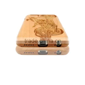 Universal Cherry Wood Engraving COOL MOTORCYCLE Two Parts Phone Case for Iphone 6 thumbnail-3
