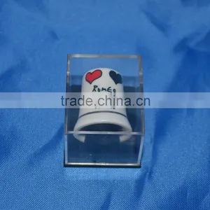 Porcelain Thimble Souvenir in Acrylic Box thumbnail-1