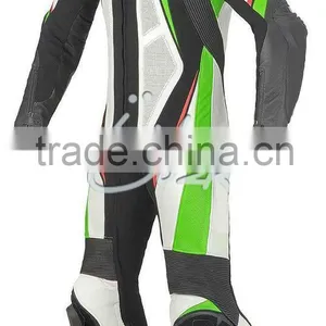 Spyke BLINKER RAC Leather Motorcycle Suits for Men,Motorbike Racing Leather Suits,Neon Green Leather Motorbike Racing Suit thumbnail-6