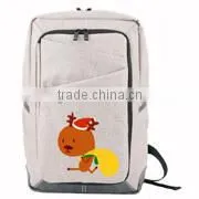 Customized Beige Casual Canvas Laptop School Backpacks Canvas Fashion School Bags Logo Printed 14 thumbnail-1