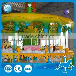 New Products!!! Playground Games Amusement Park Merry go Round Kids Carousel Ride Honey Tree thumbnail-2
