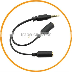 3.5mm Male to 2 Female Y Splitter Headset Earphone Headphone Audio Cable From Dailyetech thumbnail-1