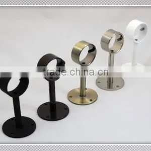 Metal Curtain Rod Bracket Black White thumbnail-1