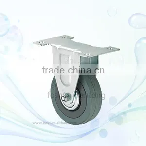 Medium Duty Furniture Wheel All Size Threaded Stem Rubber Caster Wheel thumbnail-2