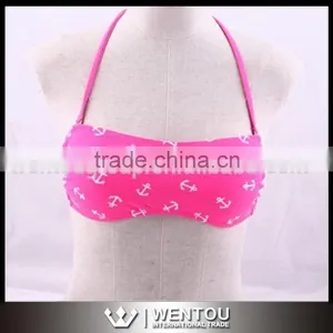 Wholesale Sexy Anchor Print Bandeau Swimming Tops thumbnail-1