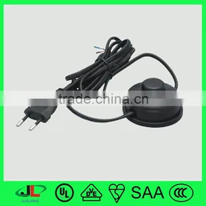 High Quality 2 Pin EU Plug, European 2 Pin Electrical Plug With Flat Power Cable and Pedal Switch thumbnail-1