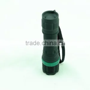 3*AAA Zoom Emergency Lamp 1w Foucsing Rubber Cheap Plastic Flashlight thumbnail-2