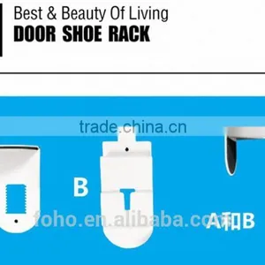 Over the Door Hanging Wall Mounted Iron Shelves Shoe Rack,DIY Hanging Shoe Organizer Storage Shoe Shelf thumbnail-5