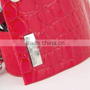 Wholesale Custom High-grade PU Leather Jewelry Box, Cylindrical Powder Box, Red Storage Box thumbnail-4